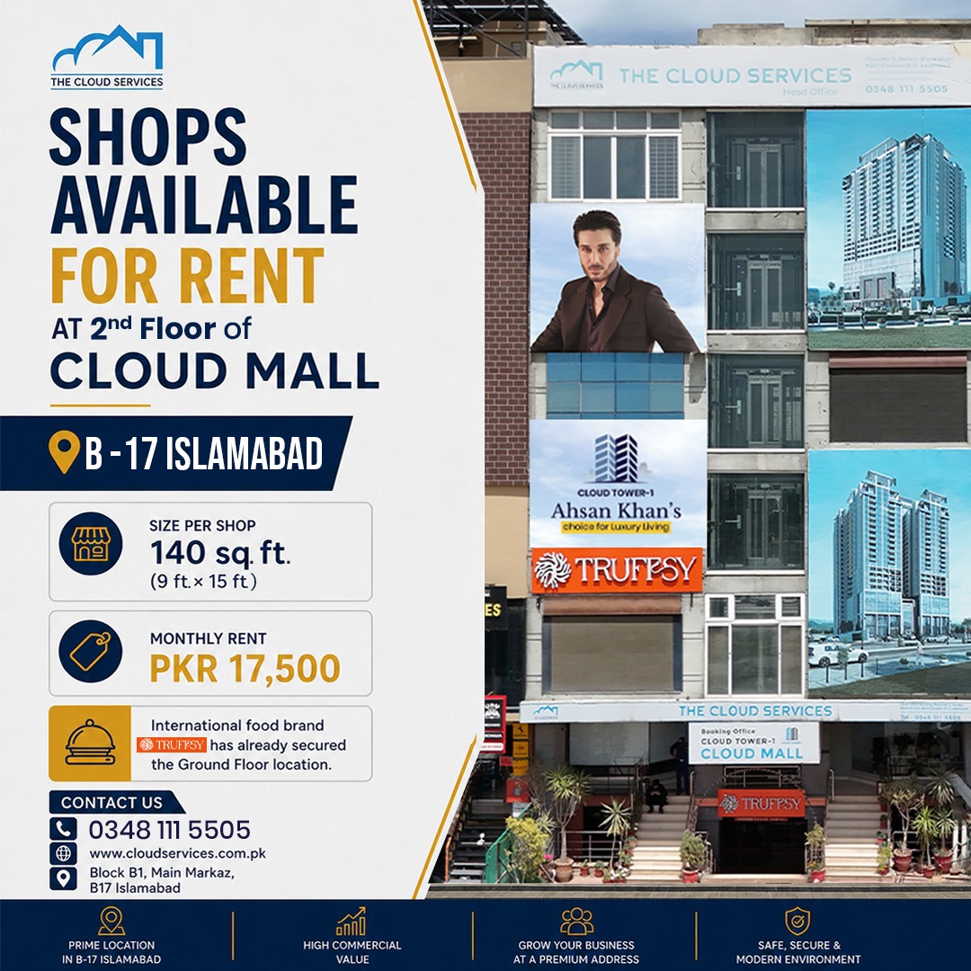 Second Floor Shop Available for Rent in CLOUD MALL